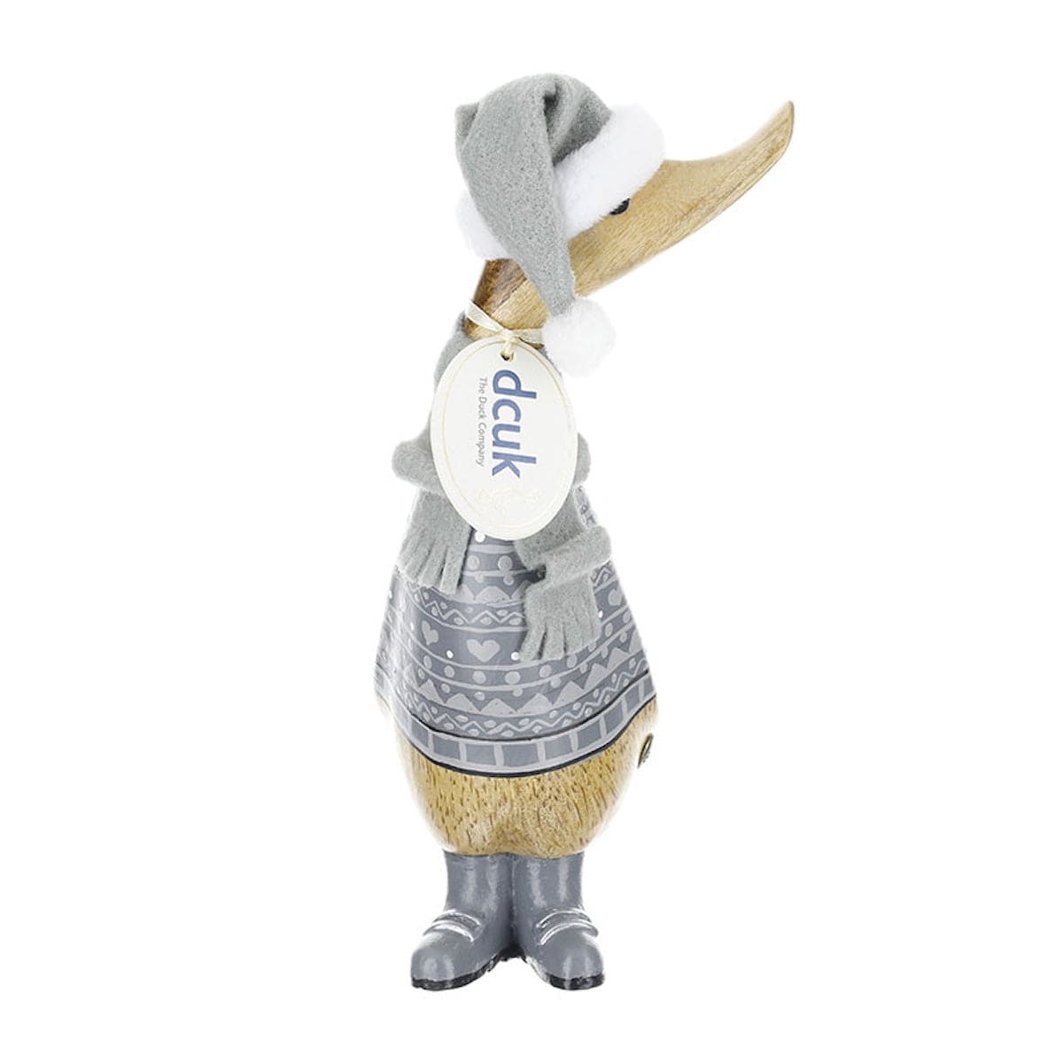 DCUK Ornaments Christmas Jumper Grey Alpine Wooden Christmas Ducklings - Choice of Design