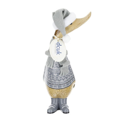 DCUK Ornaments Christmas Jumper Grey Alpine Wooden Christmas Ducklings - Choice of Design
