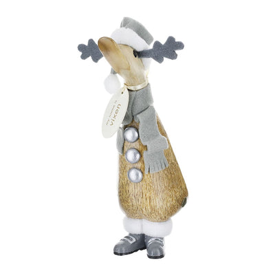 DCUK Ornaments Reindeer Grey Alpine Wooden Christmas Ducklings - Choice of Design