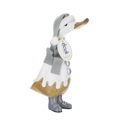 DCUK Ornaments Snow Grey Alpine Wooden Christmas Ducklings - Choice of Design