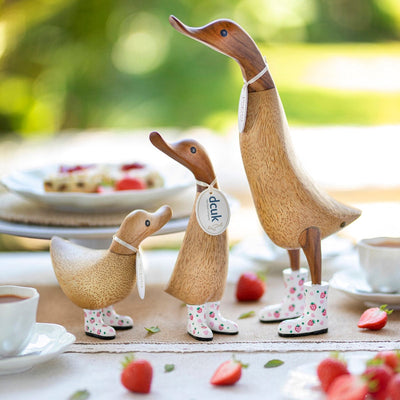 DCUK Ornaments Lemon and Strawberry Design Wooden Ducklets - Choice of Design