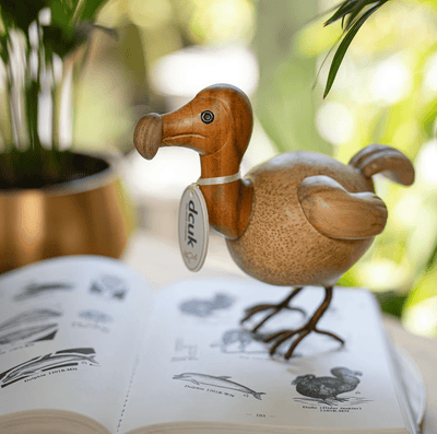 DCUK Ornaments Natural Wooden Dodo with Metal Legs