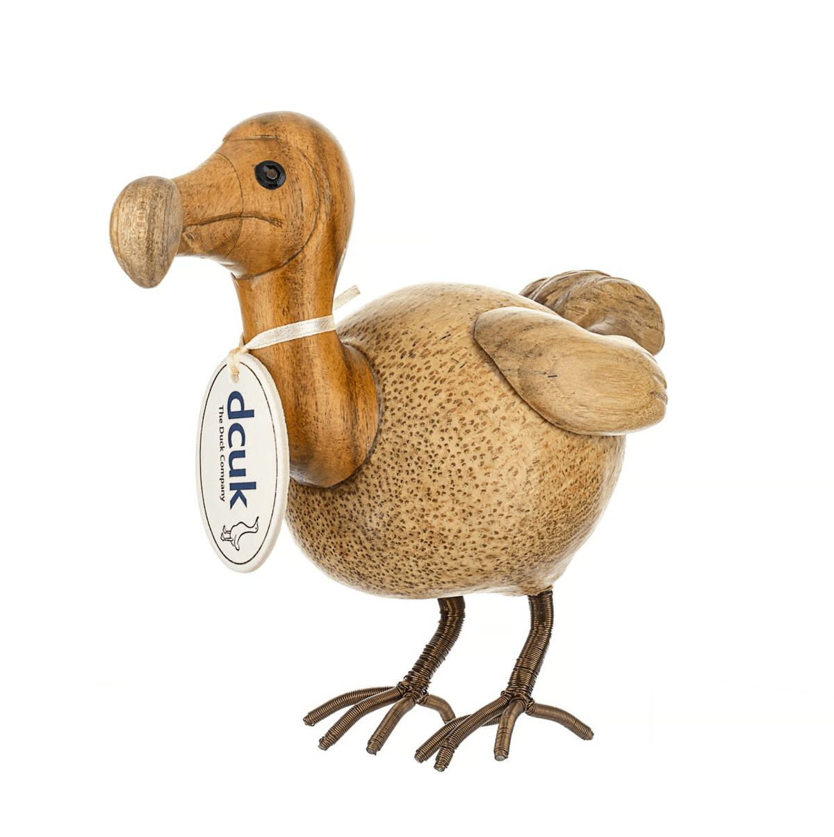 DCUK Ornaments Natural Wooden Dodo with Metal Legs