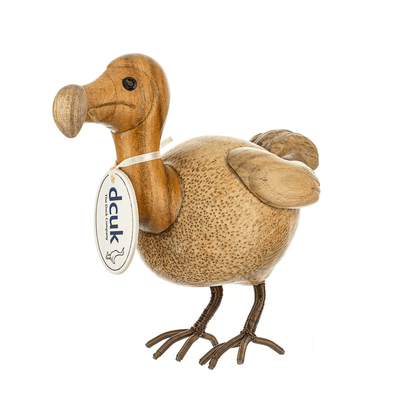 DCUK Ornaments Natural Wooden Dodo with Metal Legs