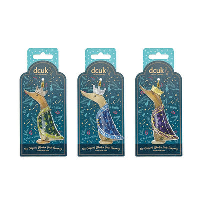 DCUK Christmas Decorations Three Kings Wooden Duck Christmas Tree Decorations - Choice of Colour