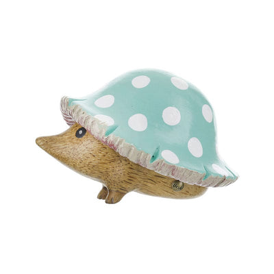 DCUK Ornaments Green Wooden Toadstool Hedgehogs - Choice of Colour