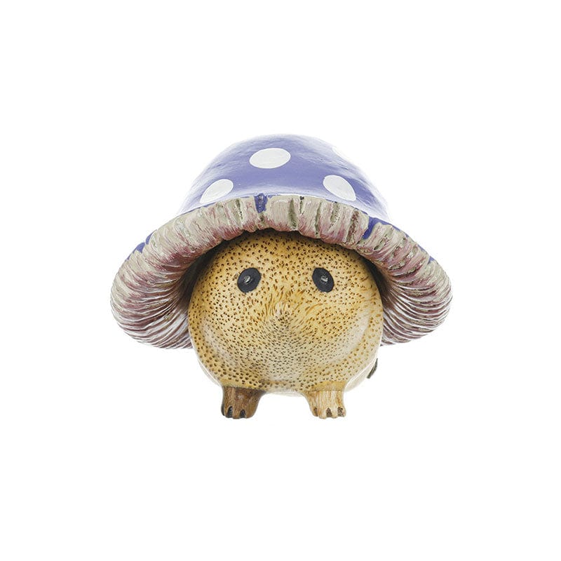 DCUK Ornaments Purple Wooden Toadstool Hedgehogs - Choice of Colour