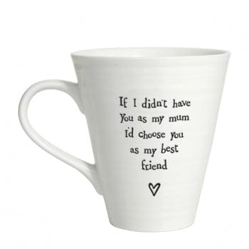 East of India Mugs & Drinkware Mum Best Friend Porcelain Novelty Mug