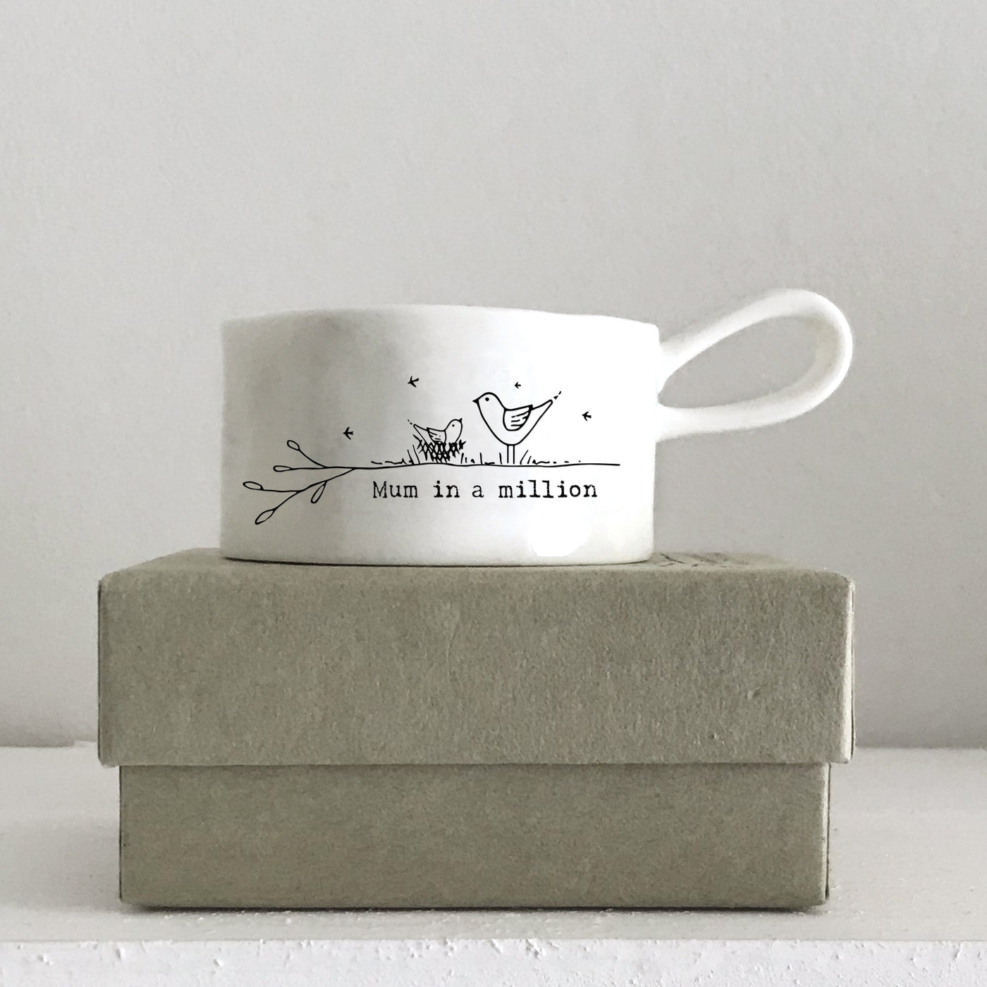East of India Candles & Diffusers Mum in a Million Porcelain Tea Light Holder
