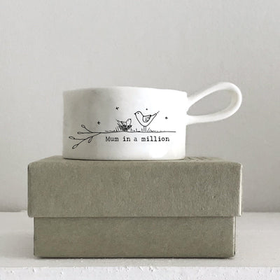 East of India Candles & Diffusers Mum in a Million Porcelain Tea Light Holder