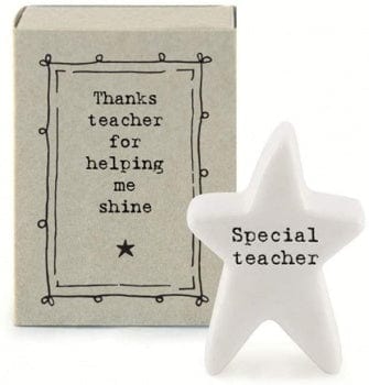 East of India Ornaments Thanks Teacher For Helping Me Shine Porcelain Gift