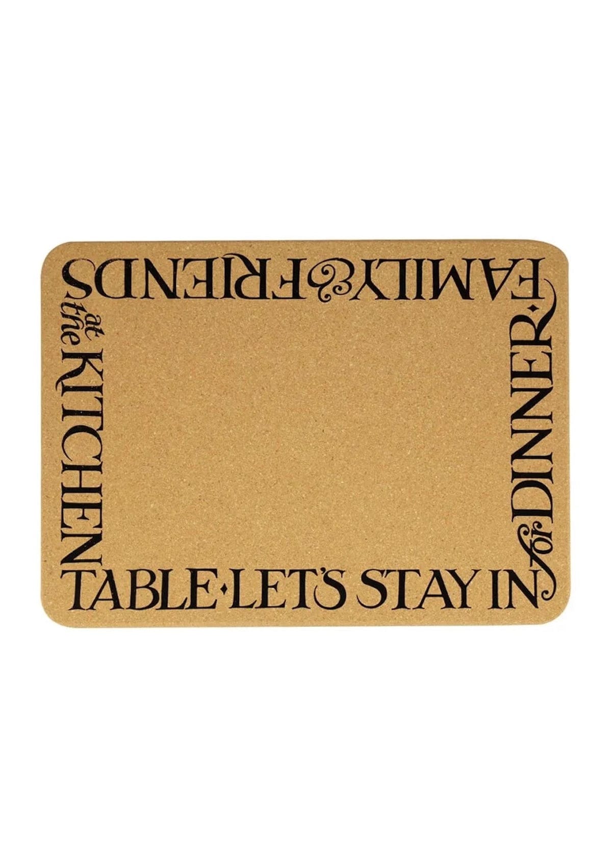 Emma Bridgewater Coasters & Placemats Black Toast Large Cork Table Mat