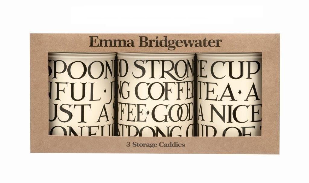Emma Bridgewater Storage Tins Set of Three Tea, Coffee and Sugar Canisters