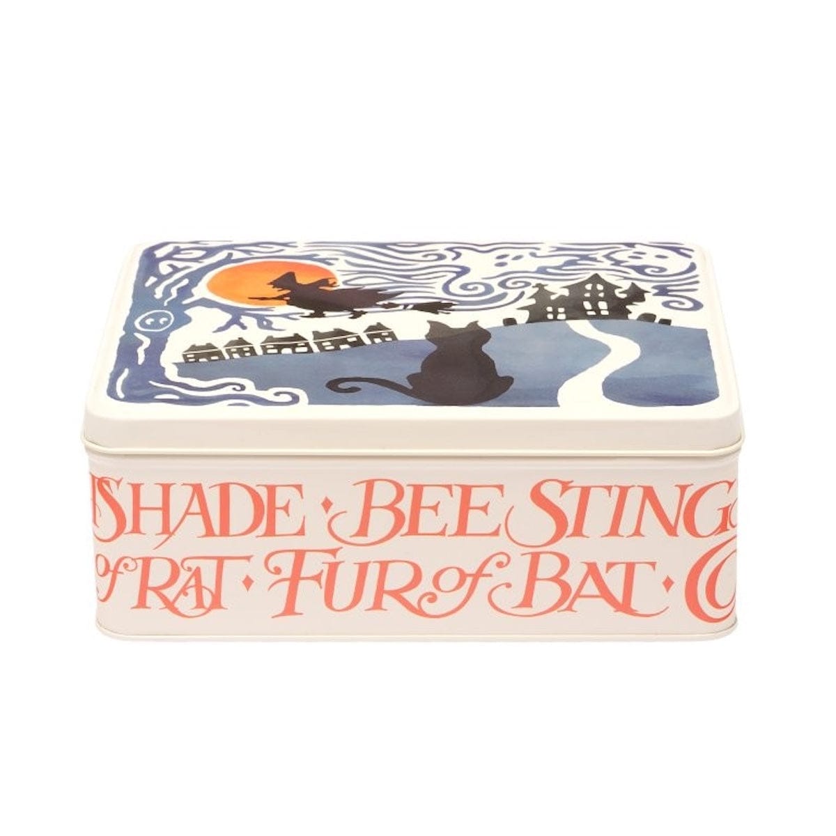 Emma Bridgewater Halloween Decoration Witch and Cat Halloween Themed Rectangular Storage Tin