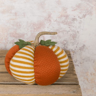 FloralSilk Halloween Decoration Multi Fabric Knitted Pumpkin Halloween Decoration
