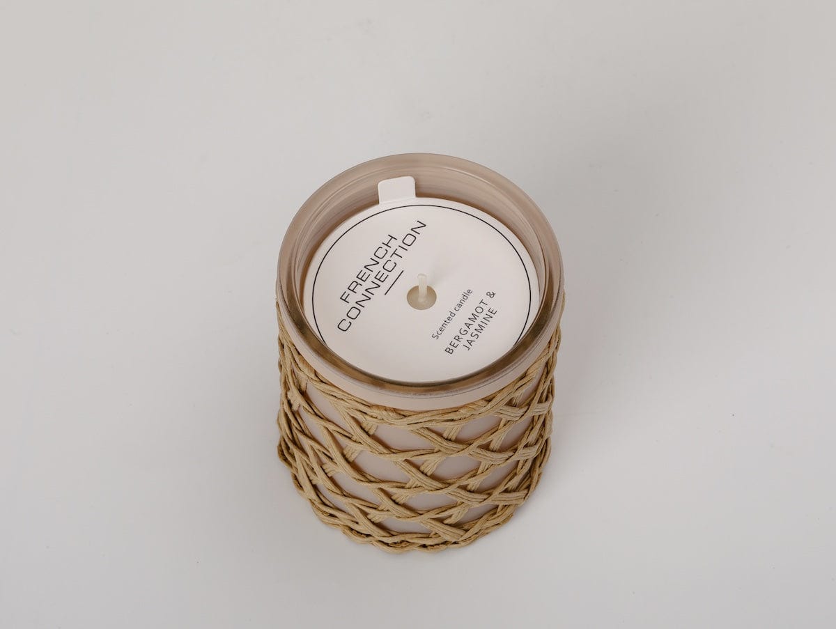 French Connection Candles & Diffusers Bergamot and Jasmine Rattan Scented Candle