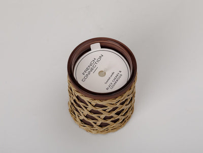 French Connection Candles & Diffusers Black Cherry and Cedarwood Rattan Scented Candle