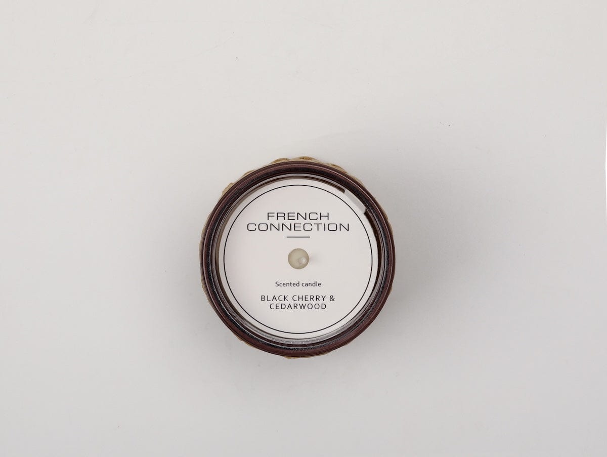 French Connection Candles & Diffusers Black Cherry and Cedarwood Rattan Scented Candle