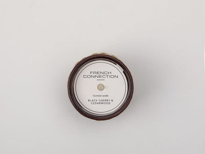 French Connection Candles & Diffusers Black Cherry and Cedarwood Rattan Scented Candle