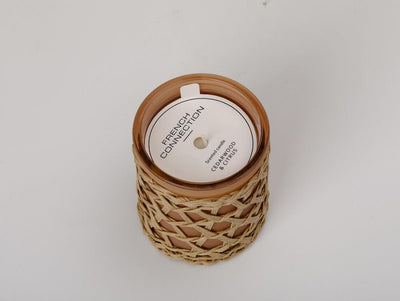 French Connection Candles & Diffusers Cedarwood and Citrus Rattan Scented Candle