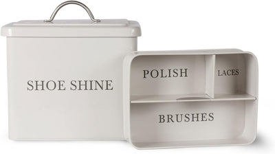 Garden Trading Home accessories Chalk Coloured Steel Shoe Shine Box
