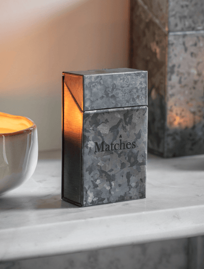 Garden Trading Home accessories Galvanised Grey Steel Match Box Holder