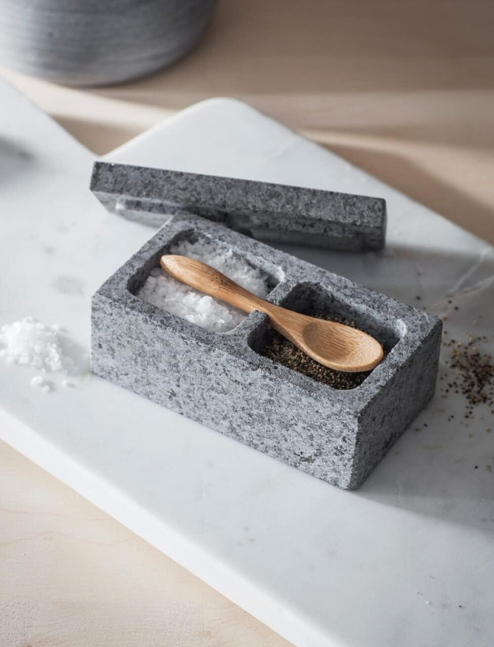 Garden Trading Kitchen Accessories Granite Salt & Pepper Pinch Pot