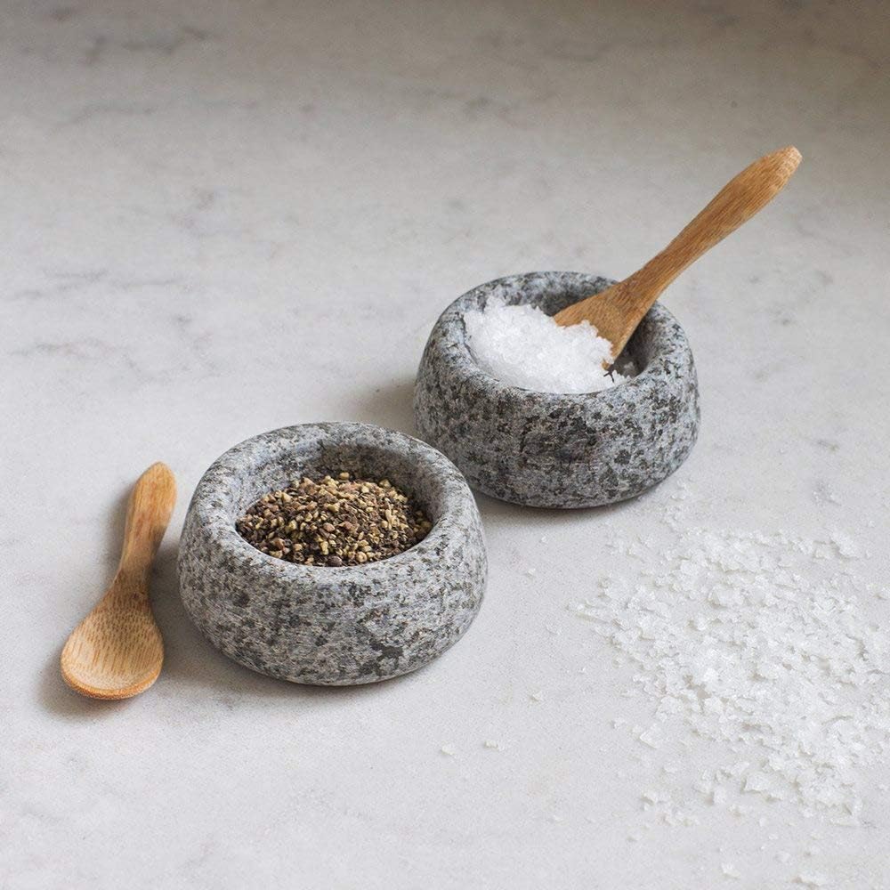 Garden Trading Kitchen Accessories Set of 2 Granite Salt & Pepper Pots
