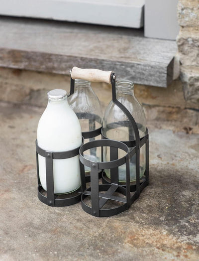 Garden Trading Kitchen Accessories Steel Four Milk Bottle Holder