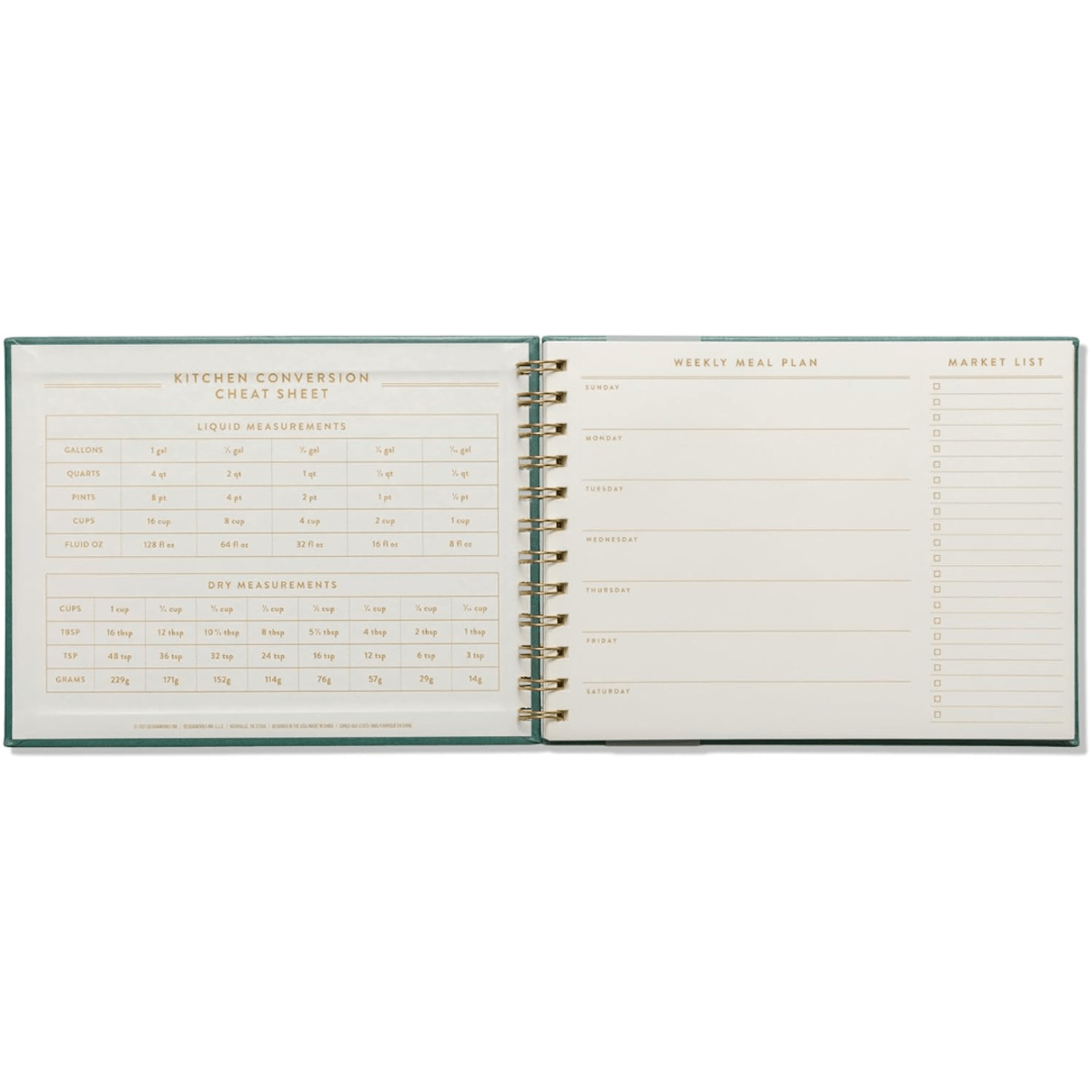 Gentlemen's Hardware Stationery Colour Block Ring Bound Meal Planner