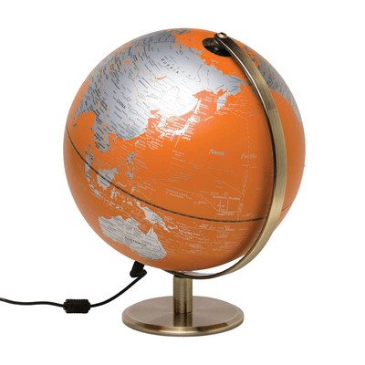 Gentlemen's Hardware Home accessories Orange Rotating Globe Light