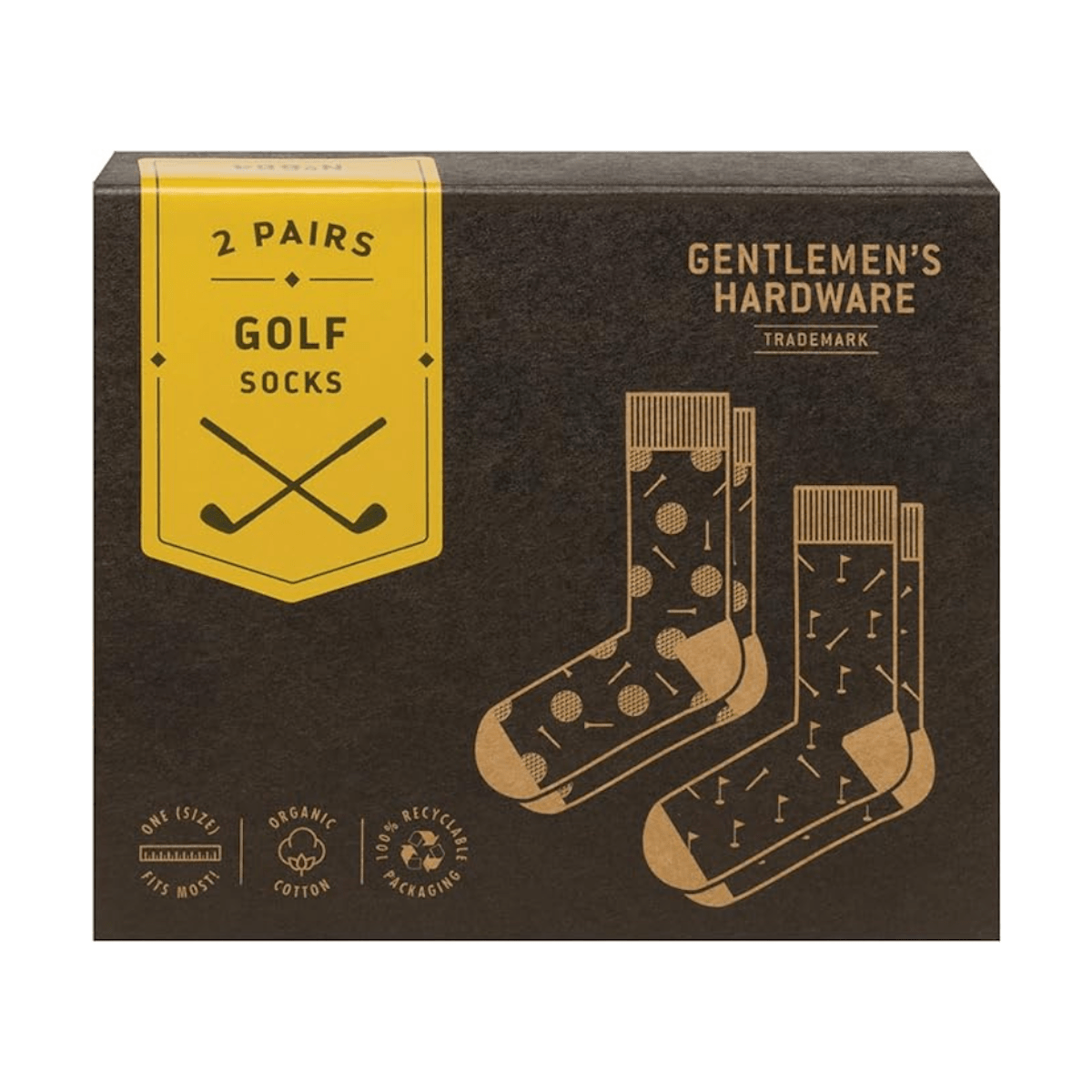 Gentlemen's Hardware Socks Set of 2 Gift Boxed Golfing Socks