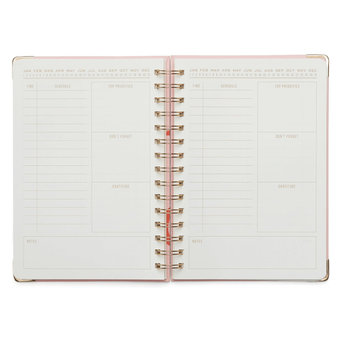 Gentlemen's Hardware Stationery Undated Ring Bound Daily Planner