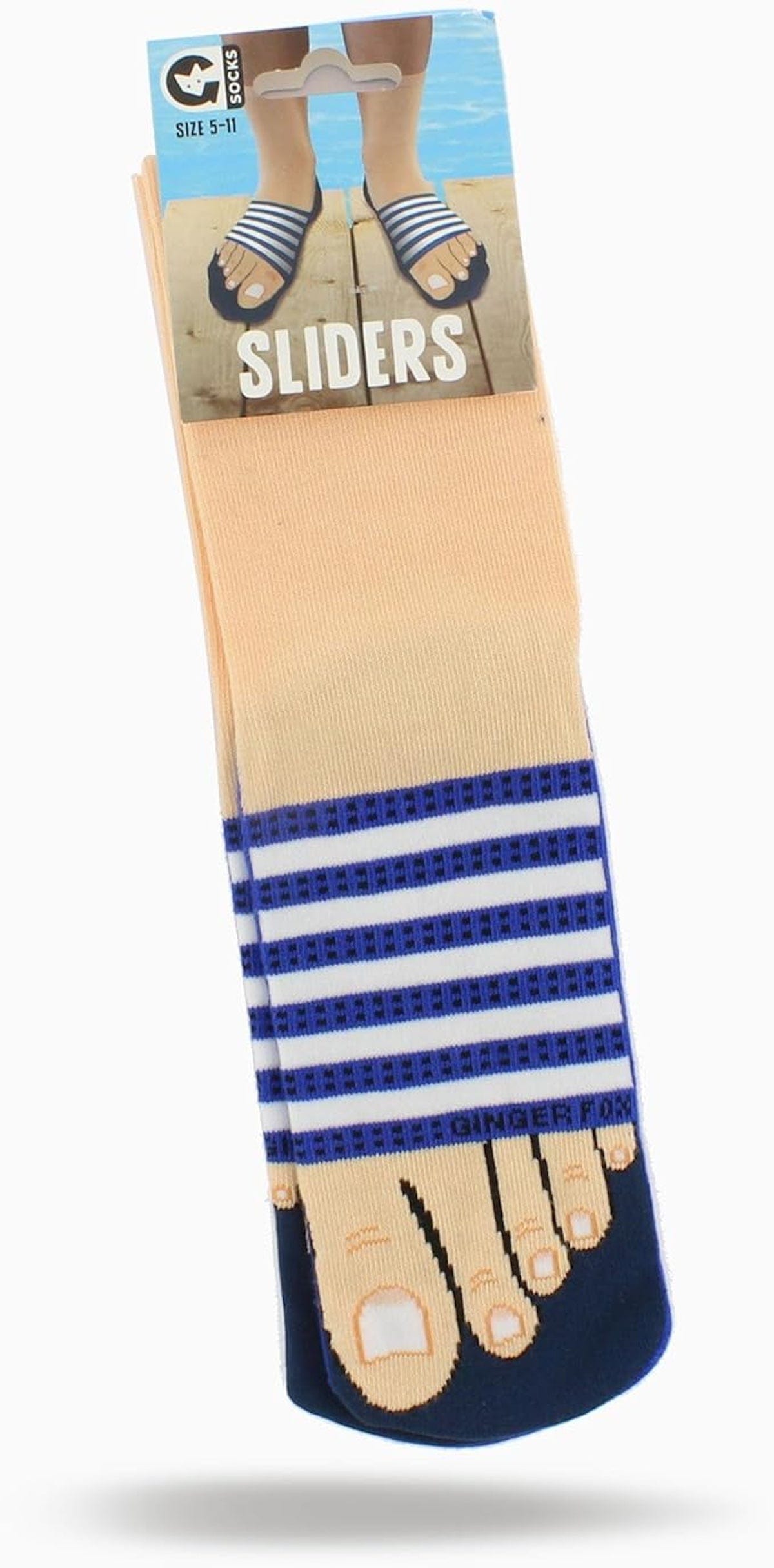 Ginger Fox Socks Blue Slider Design Men's Socks