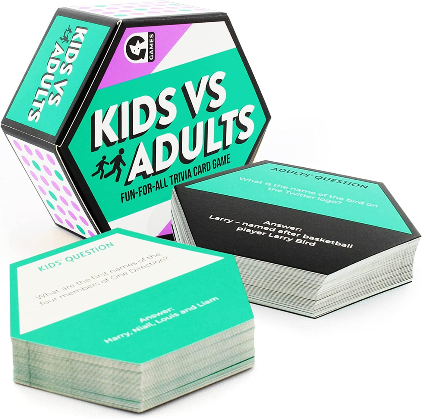 Ginger Fox Games Kids Vs Adults Trivia Card Game