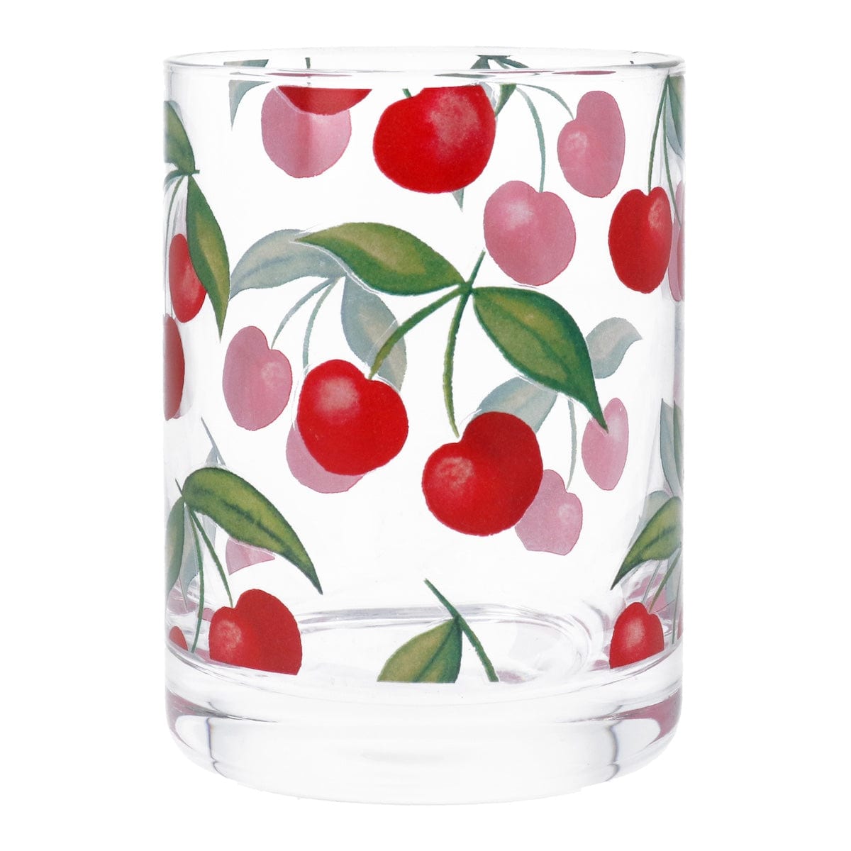 Gisela Graham Mugs & Drinkware Cherry Design Glass Tumbler