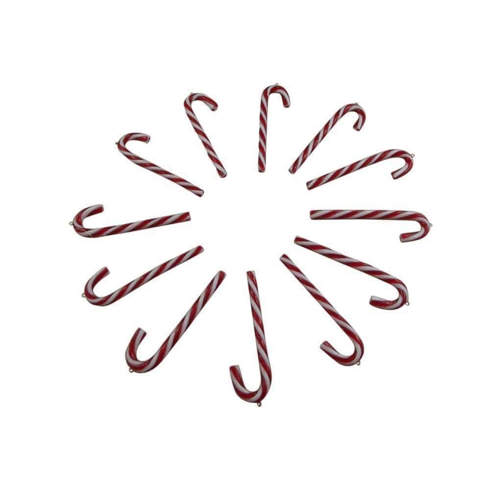 Gisela Graham Christmas Christmas Decorations 12 Candy Cane Decorations