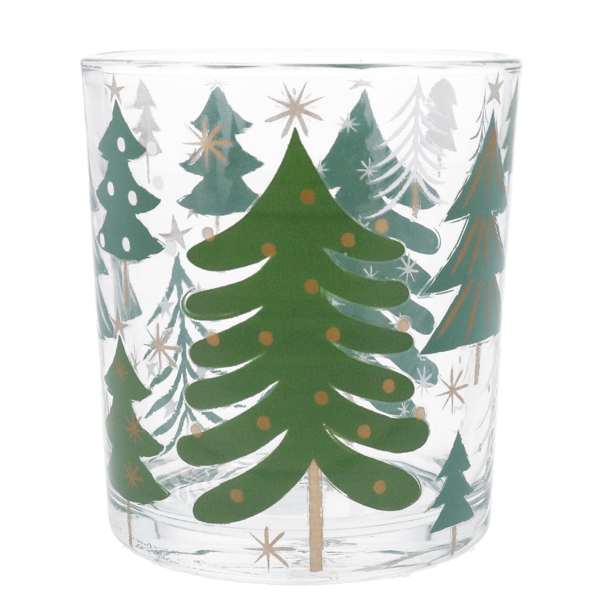 Gisela Graham Christmas Candle Holders Christmas Tree Design Glass Candle Holder
