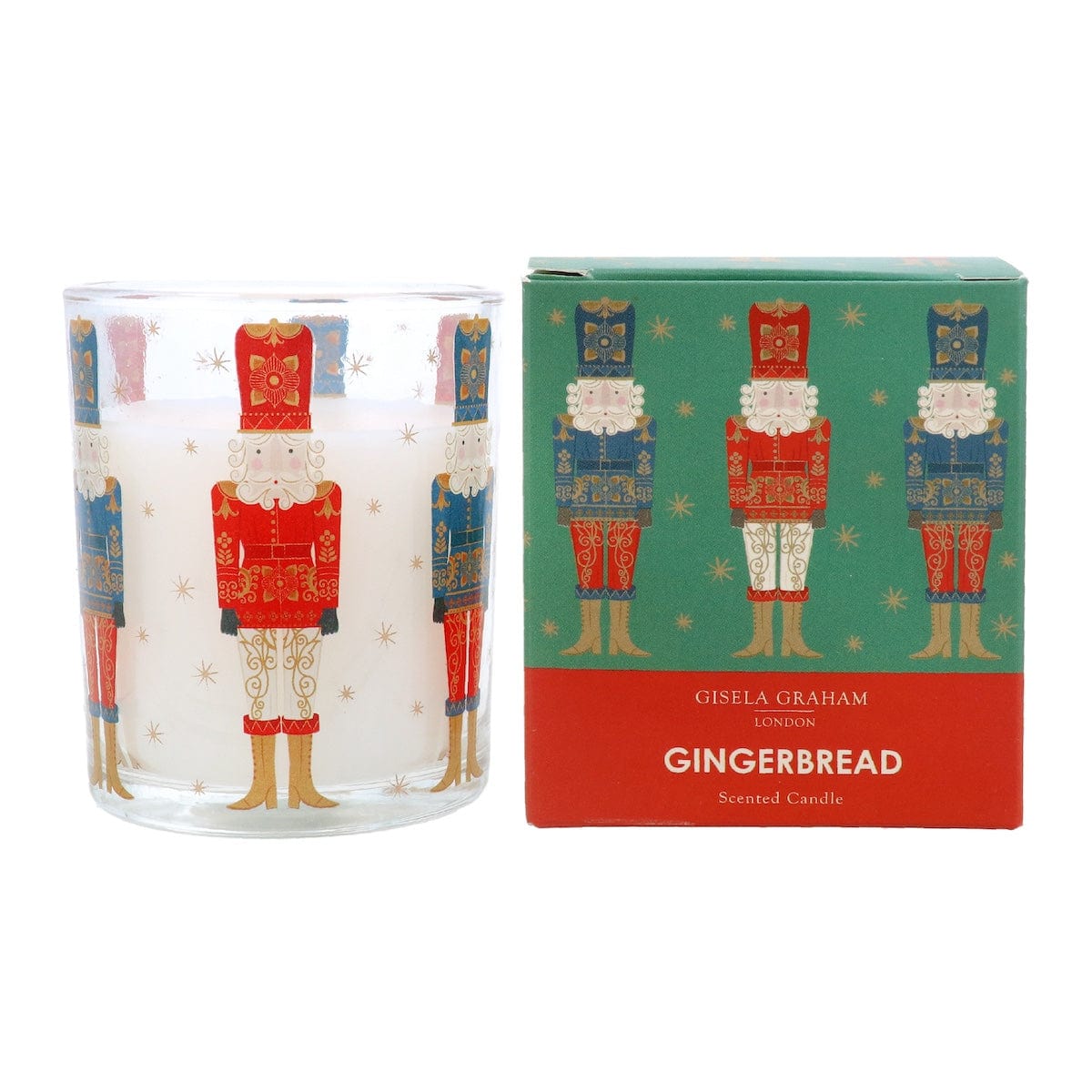 Gisela Graham Christmas Candles Gingerbread Scented Nutcracker Design Christmas Candle