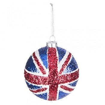 Glitter Union Jack Bauble