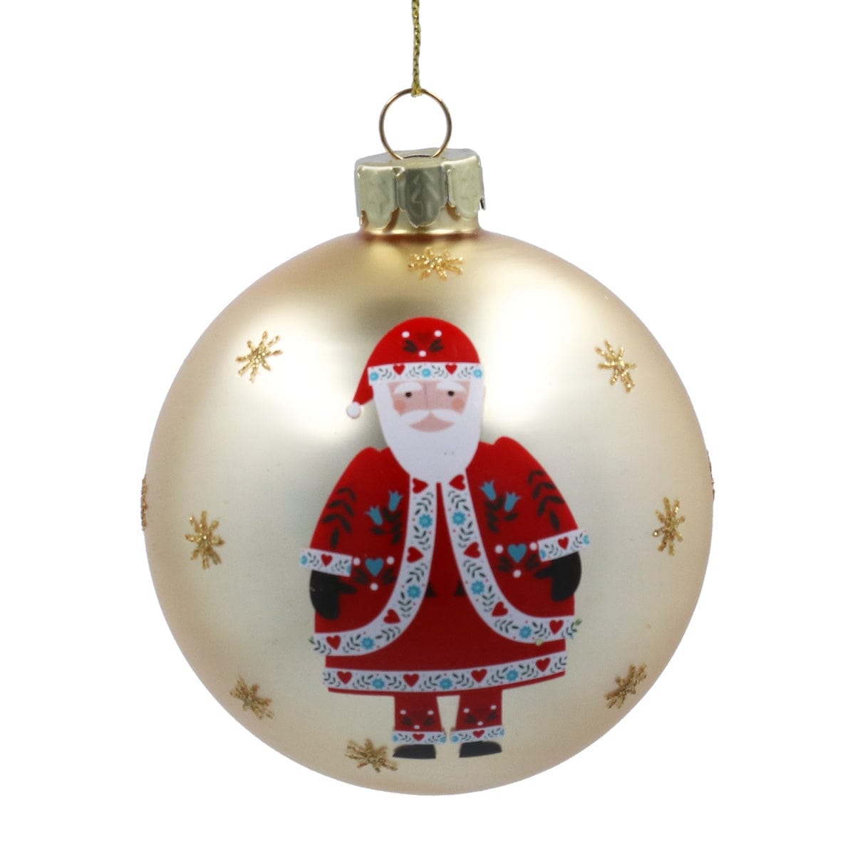 Gisela Graham Christmas Christmas crackers Gold Alpine Santa Christmas Tree Bauble