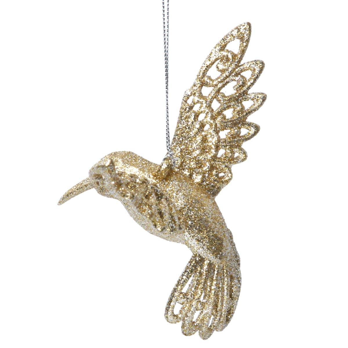 Gisela Graham Christmas Christmas Decorations Gold Sparkly Hummingbird Christmas Tree Decoration
