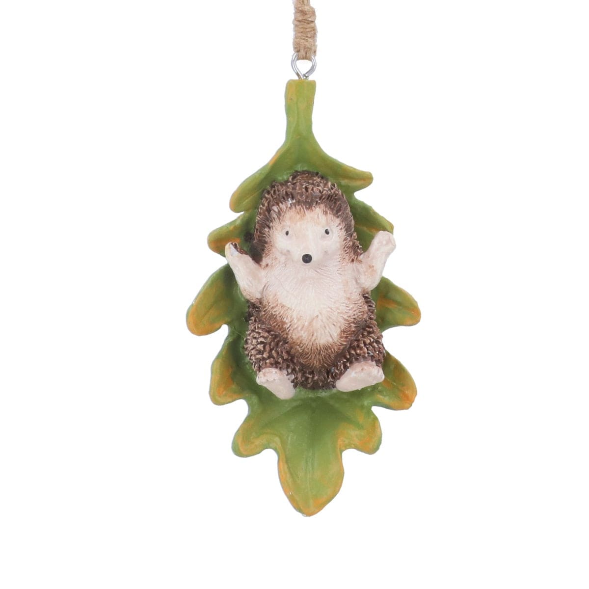 Gisela Graham Christmas Christmas Decorations Hedgehog in Leaf Christmas Tree Decoration