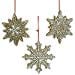 Gisela Graham Christmas Christmas Decorations Iced Gingerbread Design Set of 3 Christmas Tree Decoration