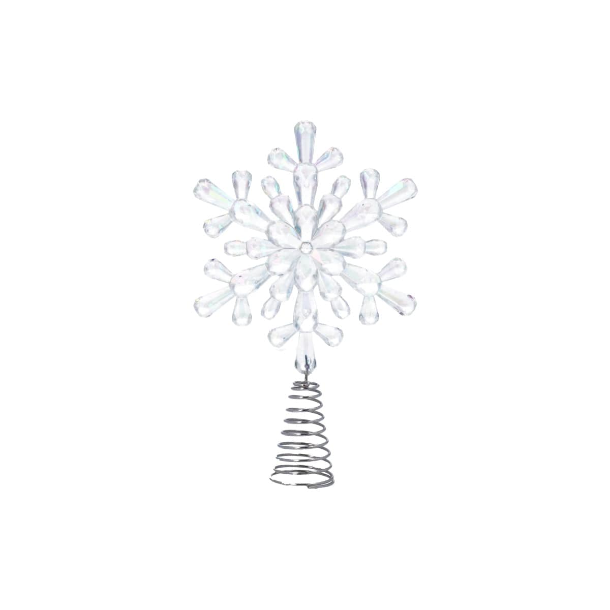 Gisela Graham Christmas Christmas Decorations Iridescent Snowflake Christmas Tree Topper