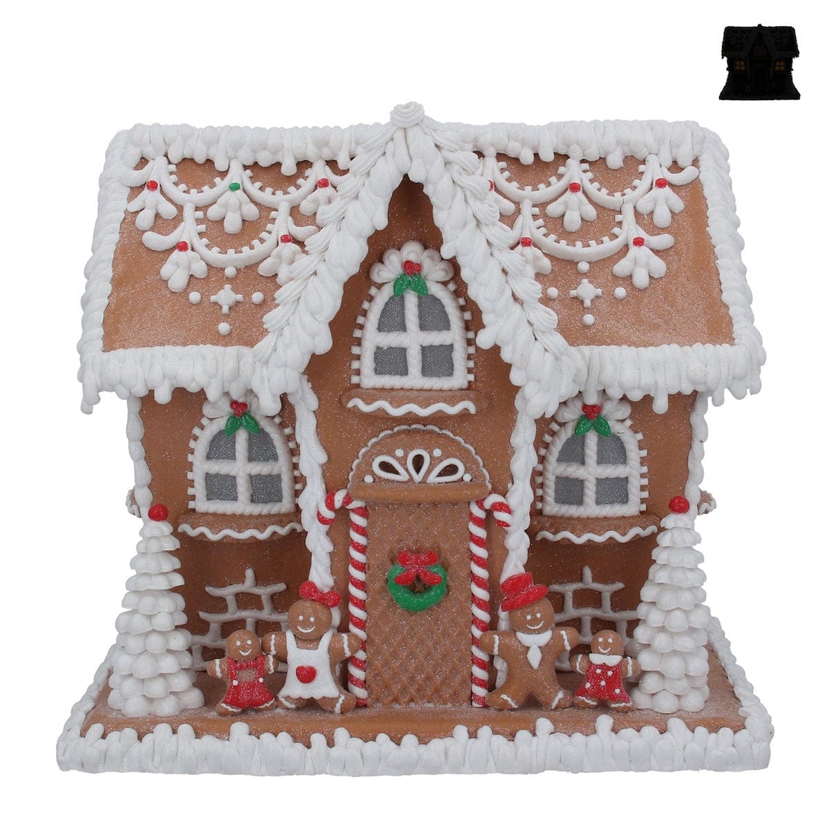 Gisela Graham Christmas Christmas Decorations Large LED Light Up Gingerbread House Christmas Decoration