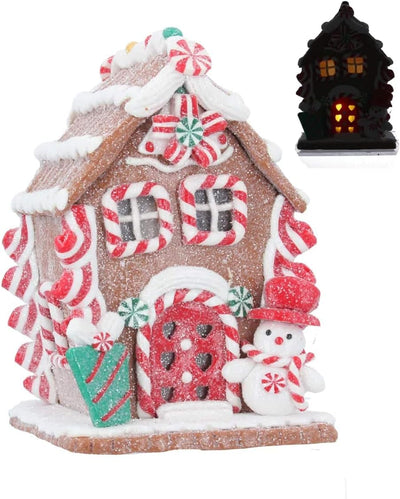 Gisela Graham Christmas Christmas Decorations Light Up Gingerbread House Christmas Decoration