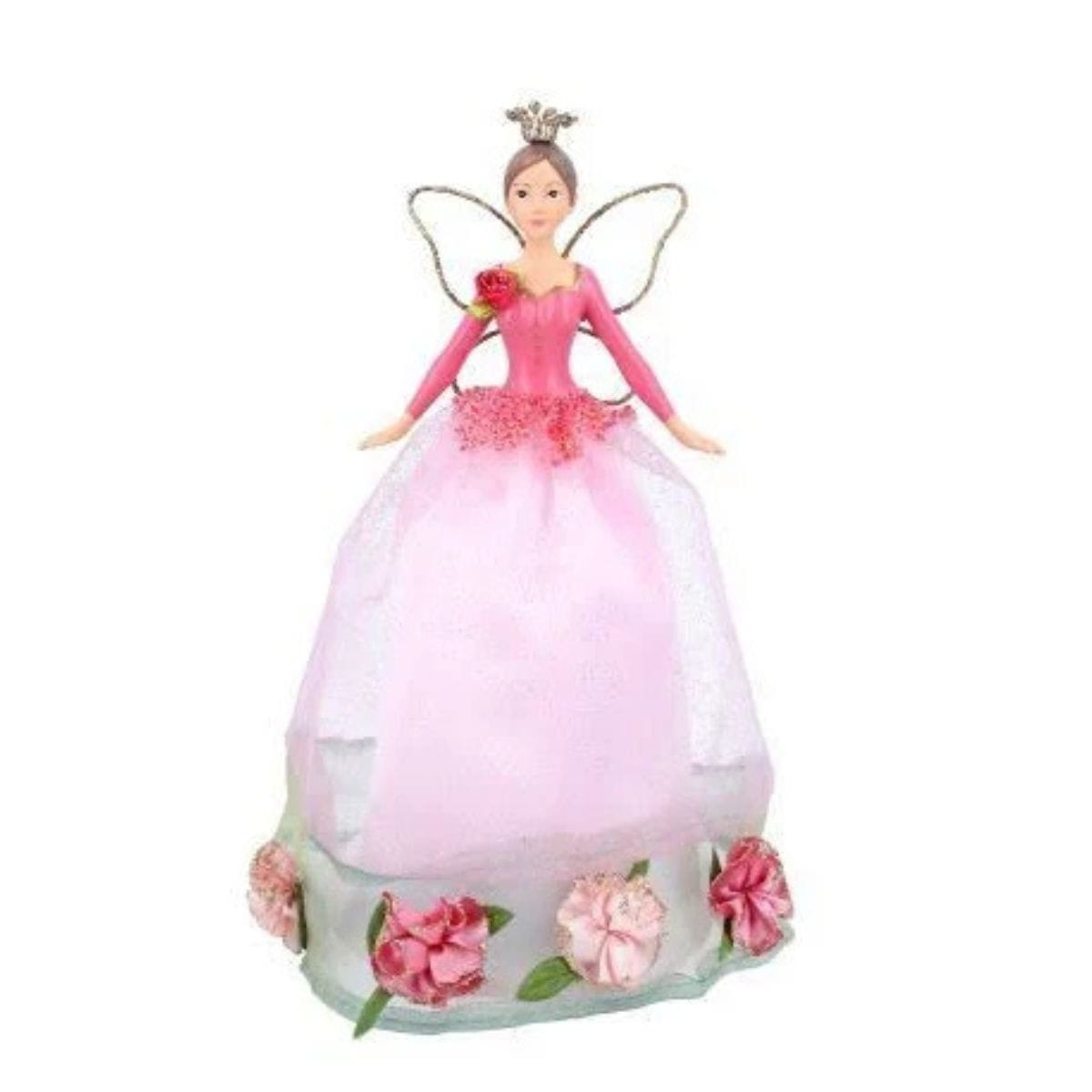 Gisela Graham Christmas Christmas Decorations Luxury Rose Design Fairy Christmas Tree Topper