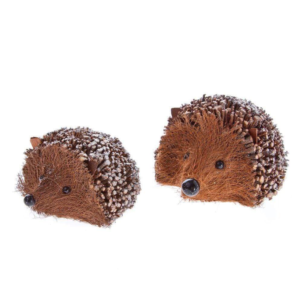 Gisela Graham Christmas Christmas Decorations Pair of Glittery Twig Hedgehog Decorations