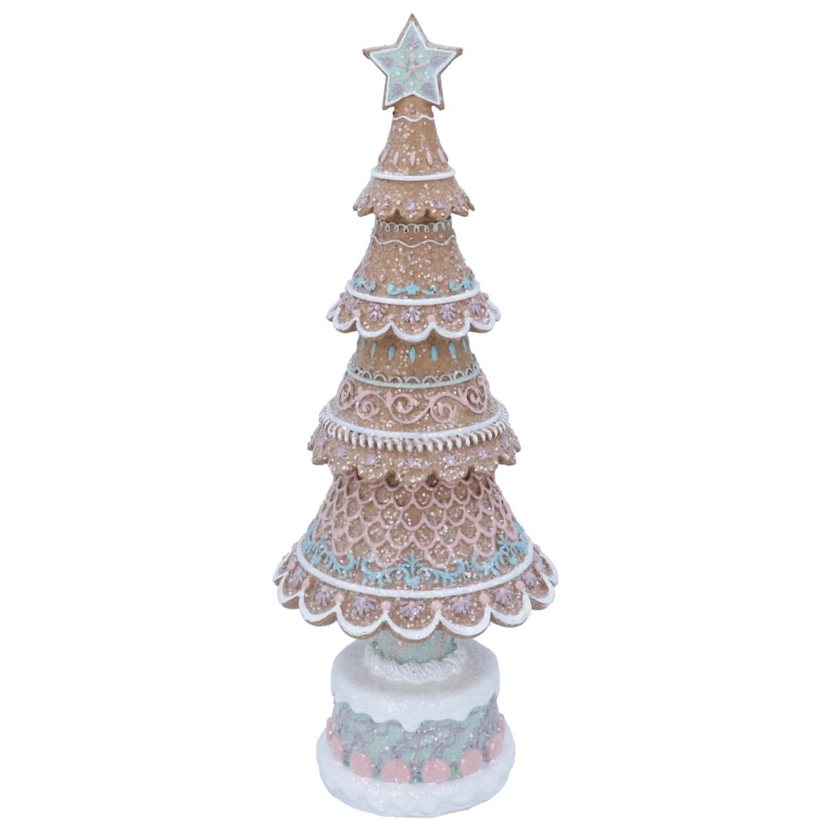 Gisela Graham Christmas Christmas Decorations Pastel Gingerbread Christmas Tree